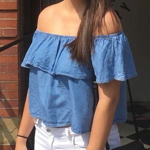 Off the shoulder flowy top